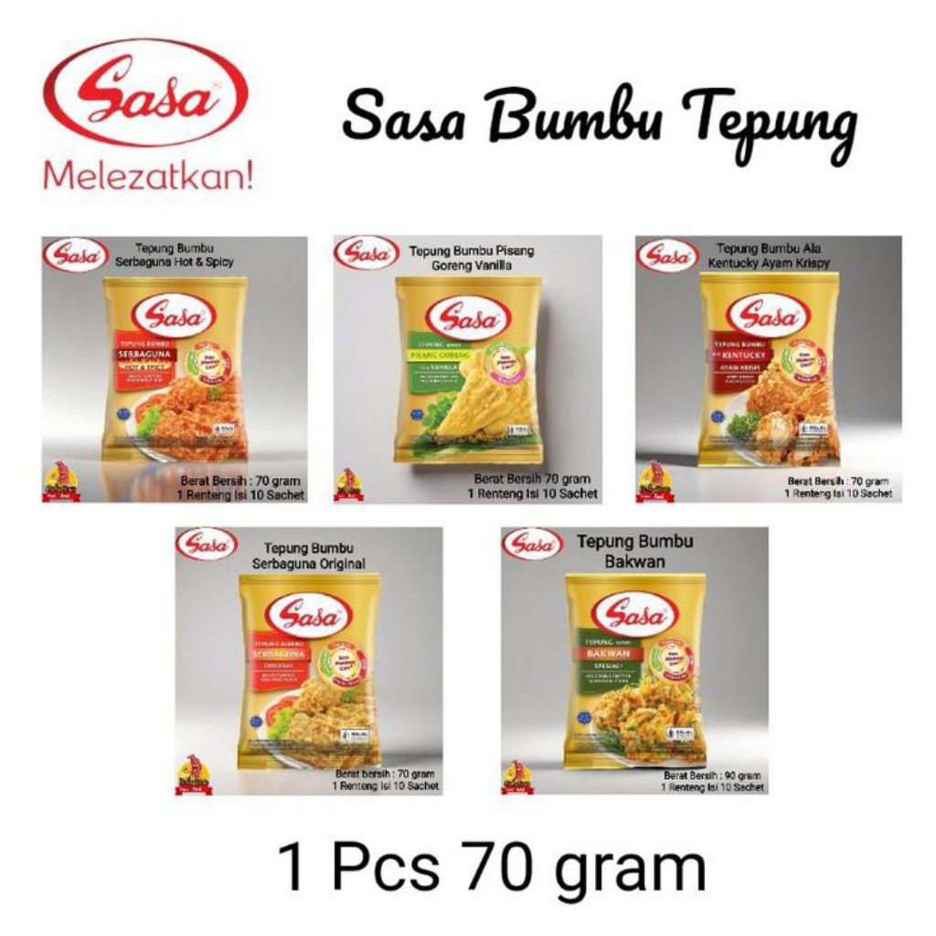 

Sasa tepung bumbu all variant - 70gr