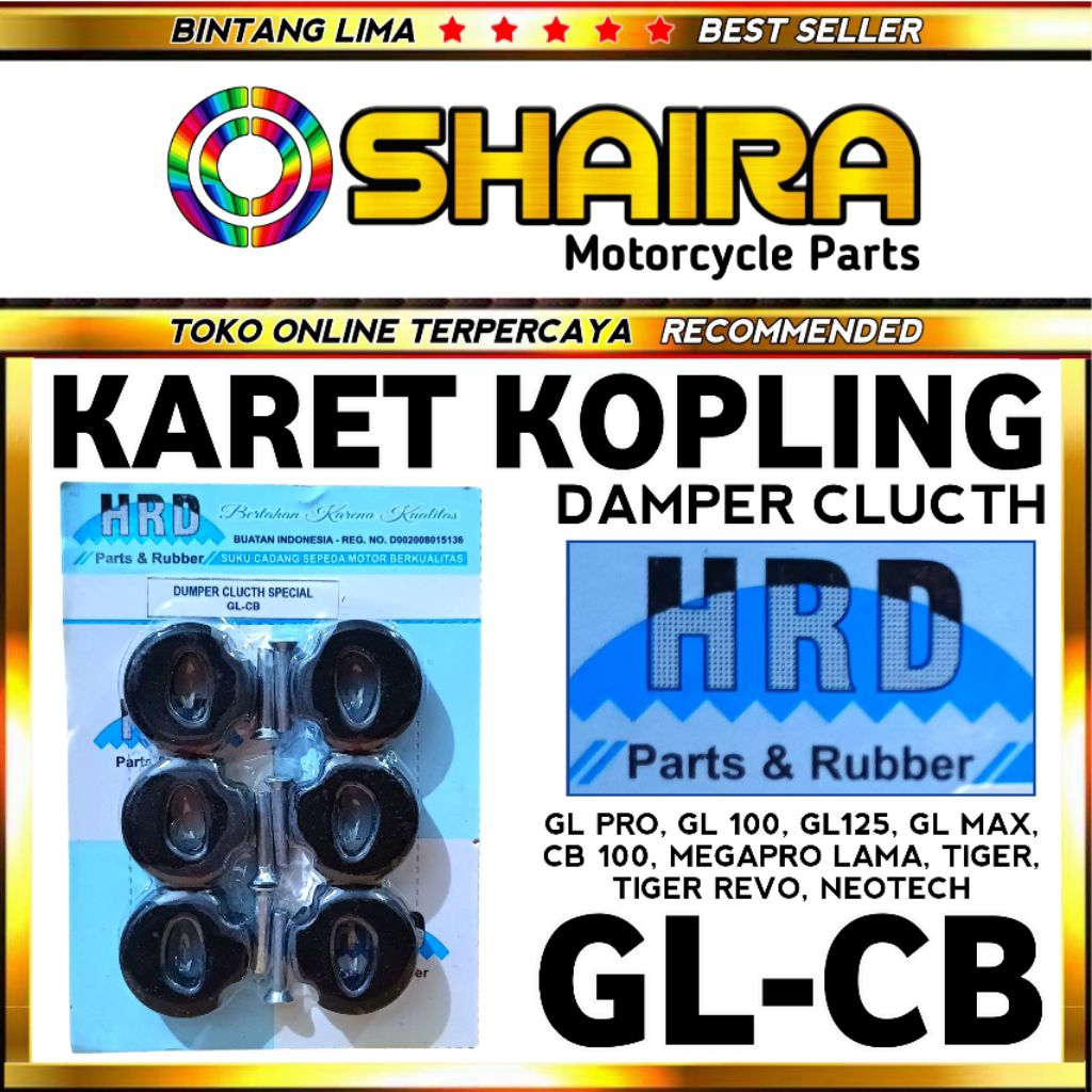 DUMPER CLUCTH / KARET RUMAH KOPLING / KARET KOPLING GL PRO / GL 100 / GL MAX / MEGAPRO LAMA / TIGER 