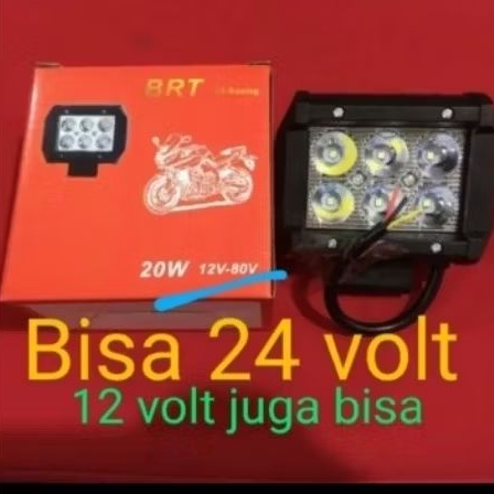 Lampu Tembak Sorot 24 Volt LED Bar CREE CWL 6 Mata 2 Susun Truk Bus Fuso Canter Tronton Truck Bis Hi