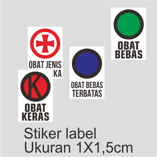 

Stiker Label Penanda Obat Stiker Persegi Ukurani 1X1,5cm