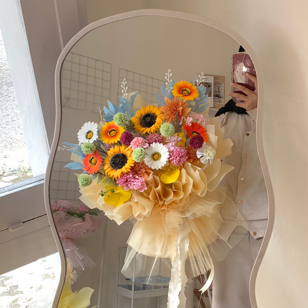 PO - Bouquet/Bucket/Buket Bunga Matahari Artificial Size Large