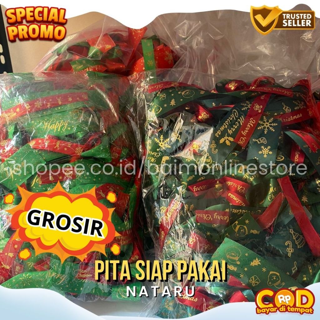 

[50 Pcs] Pita Natal Siap Pakai dengan Lonceng | Aksesoris Rambut/Jepit Rambut & Dekorasi Christmas