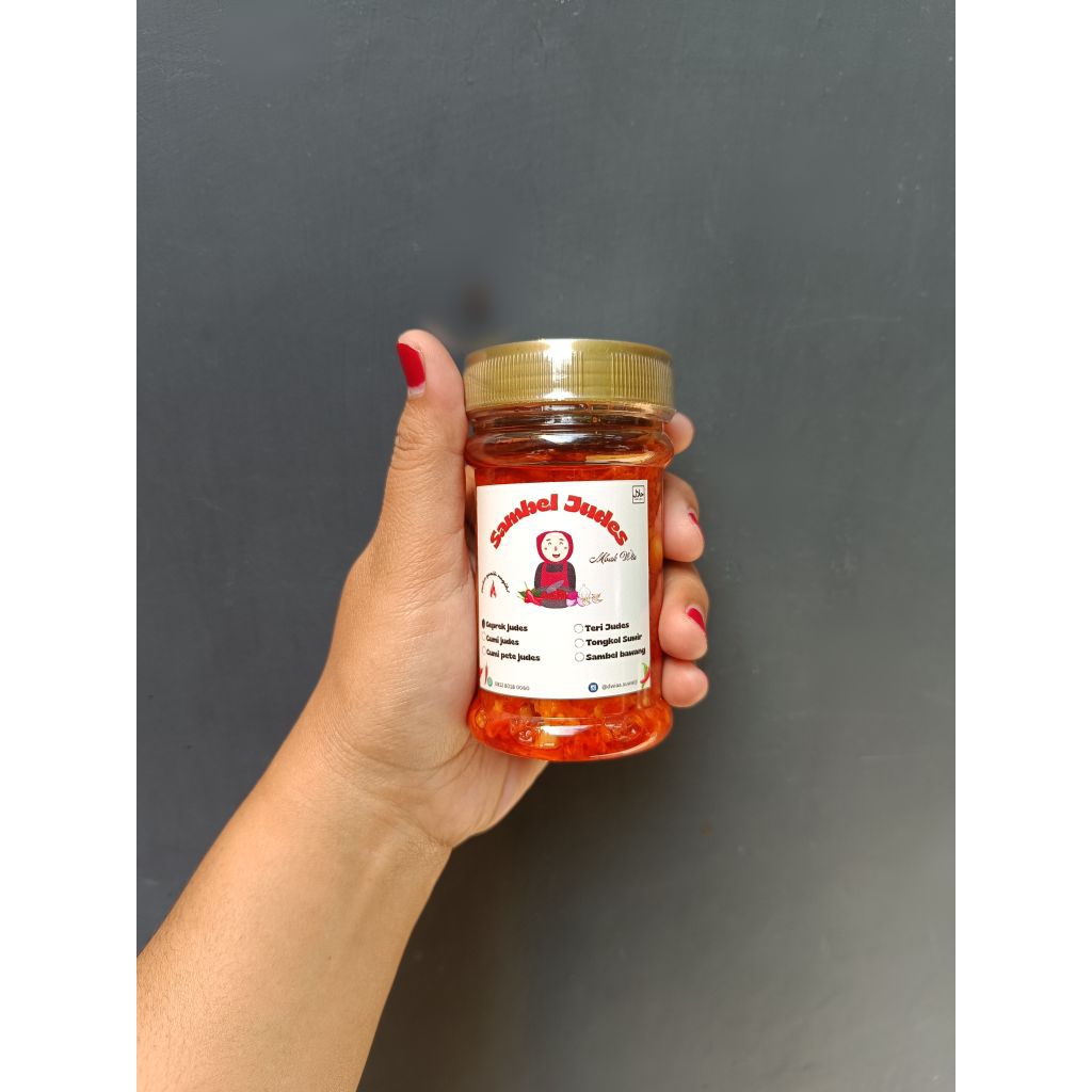 

Sambel Geprek Judes Mbak Wie kemasan botol 150gr