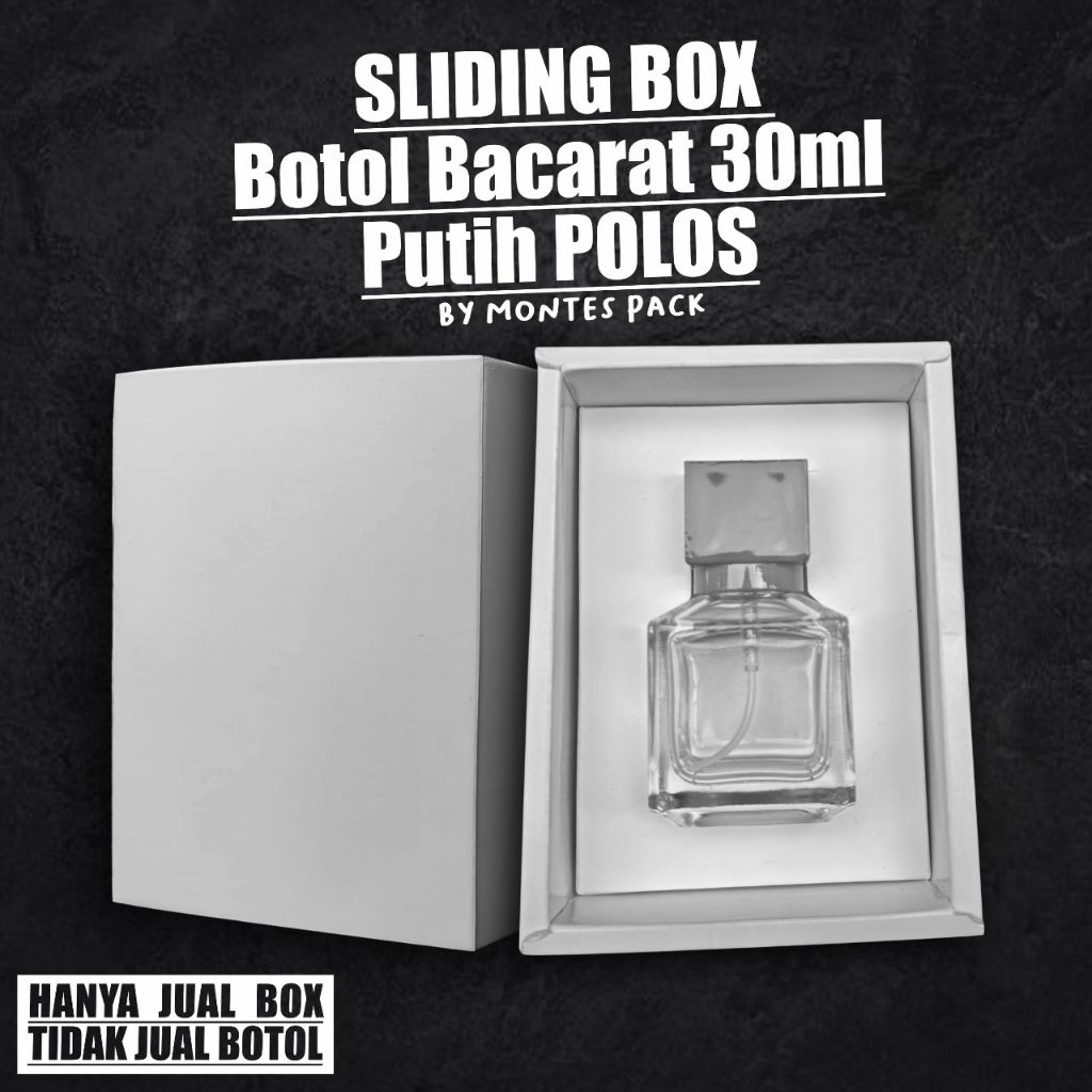 

BOX SLIDING Bacarratt 30ml / SLIDING BOX polosan untuk botol Bacarrat 30ml