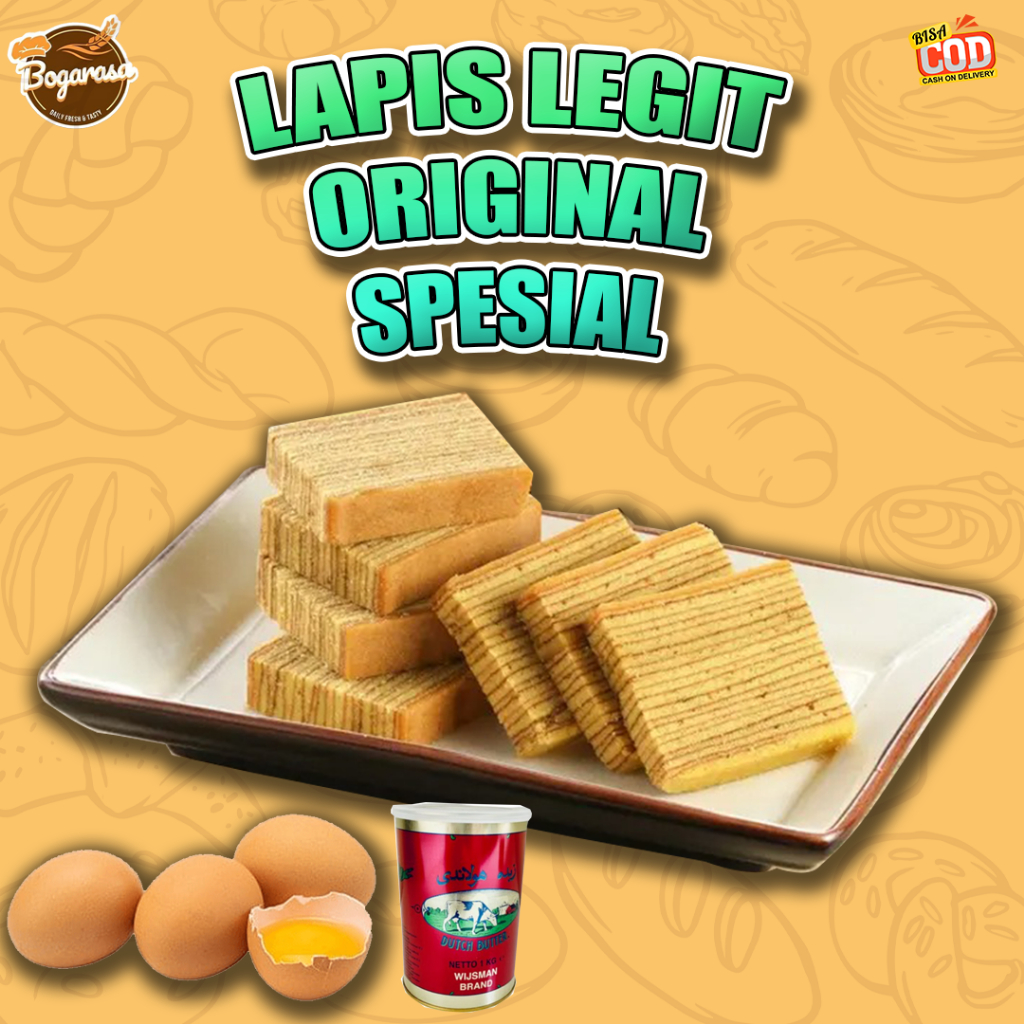 

Lapis Legit Original premium Full Kuning Telur Spesial Wisman Harum Cake Premium Ukuran 17x17x4 - Bolu Kue Basah - Roti Lapis legit spesial premium