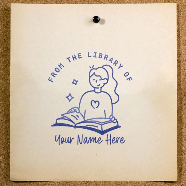 

Stempel Ex Libris Custom Nama SE-71 | Desain Gadis Membaca Buku | Flash Stamp Koleksi Pribadi