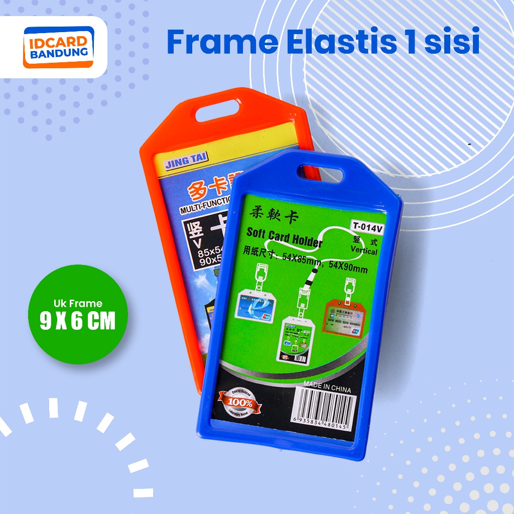 

Frame Casing Tempat ID Card Holder ELASTIS warna Potrait 1 SLOT KARTU T014