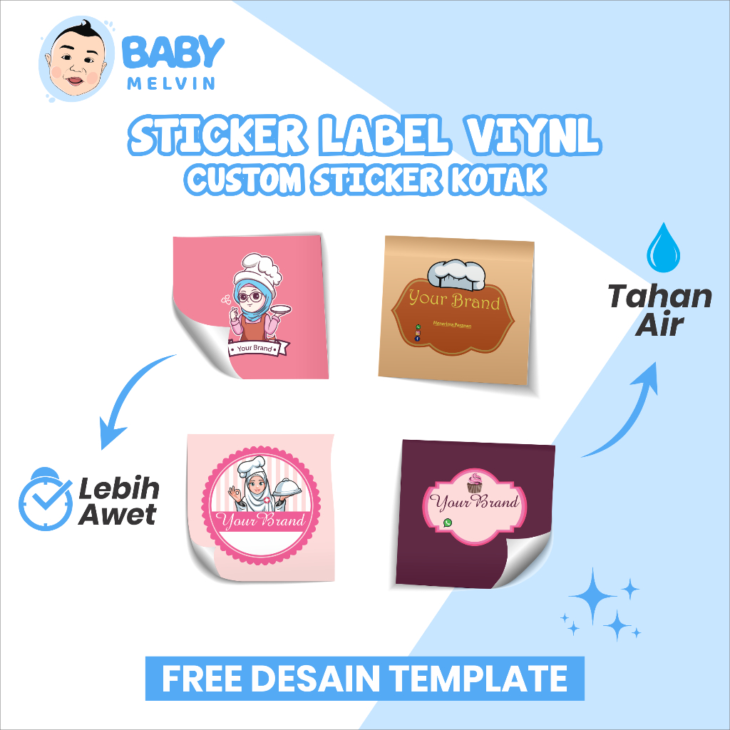 

Baby Melvin Cetak Stiker Label | Custom Stiker Vinyl Custom Sticker Kotak | Stiker Segel Kemasan Produk