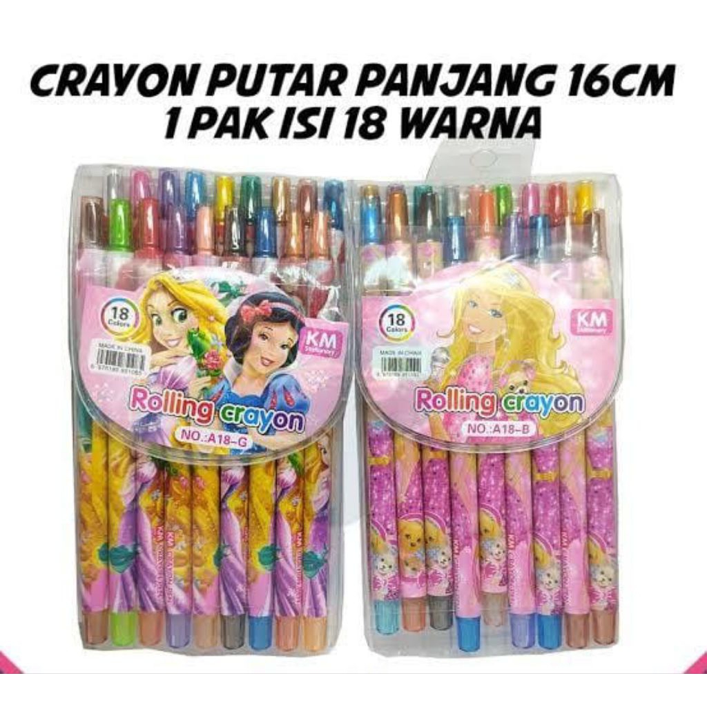 

CRAYON PUTAR 18 WARNA / OIL PASTEL 18 ROLLING 12 COLOURS