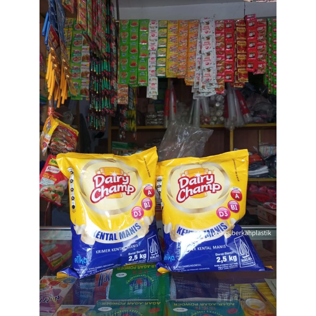 Susu Kental Manis Bantal Dairy Champ1 kg dan 2.5 kg