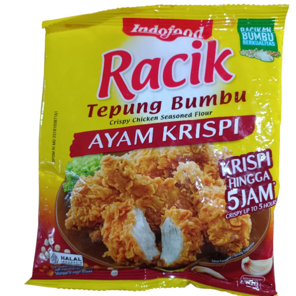 

Indofood Racik Tepung Bumbu Ayam Krispi 210gr Ayam Kentucky Kentaki