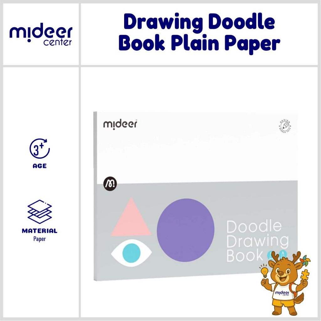 

Mideer Drawing Doodle Book Plain Paper Mainan Edukasi Buku Gambar Anak Belajar Menggambar dan Mewarnai