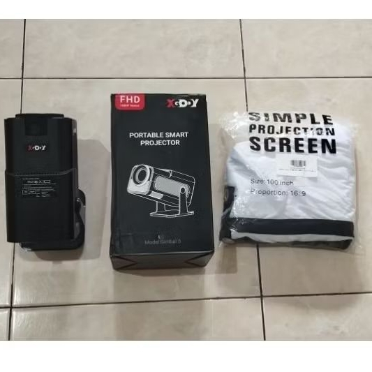 0XGODY Gimbal 5  Smart Proyektor 1080P Android 11.0 WiFi6.0 260 Ansi Lumens