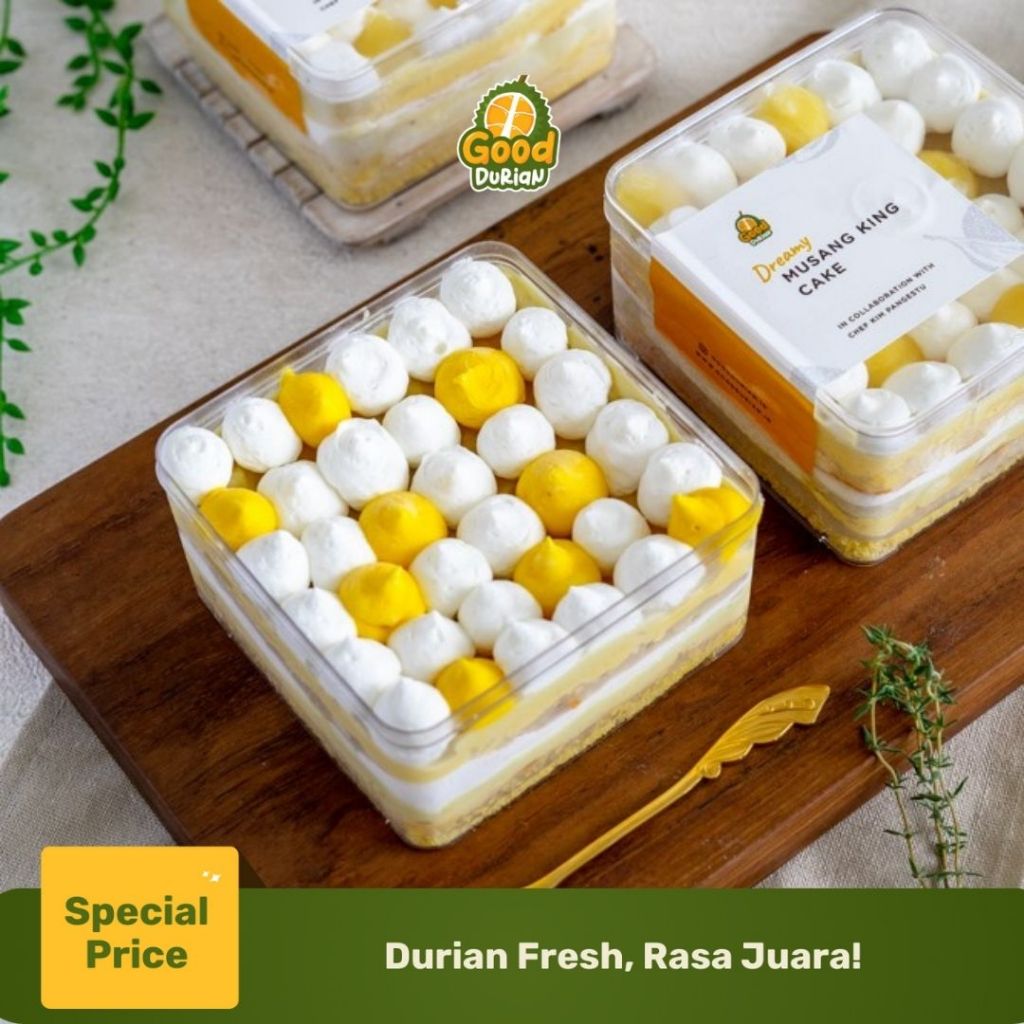 

Dreamy Musang King Cake Dessert Box - Olahan Durian - Good Durian