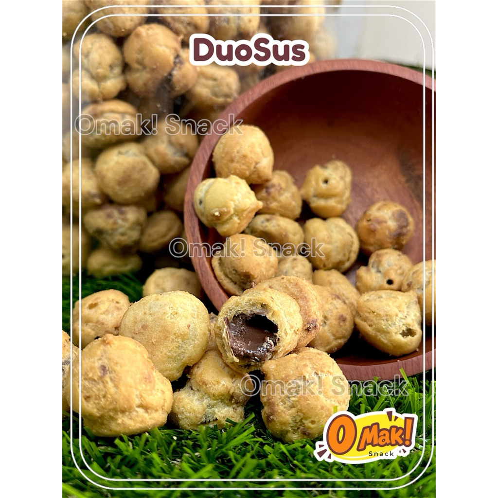 

Duosus Chocolate Soes 1 KG - Isi Krim Rasa Coklat - Soes Coklat