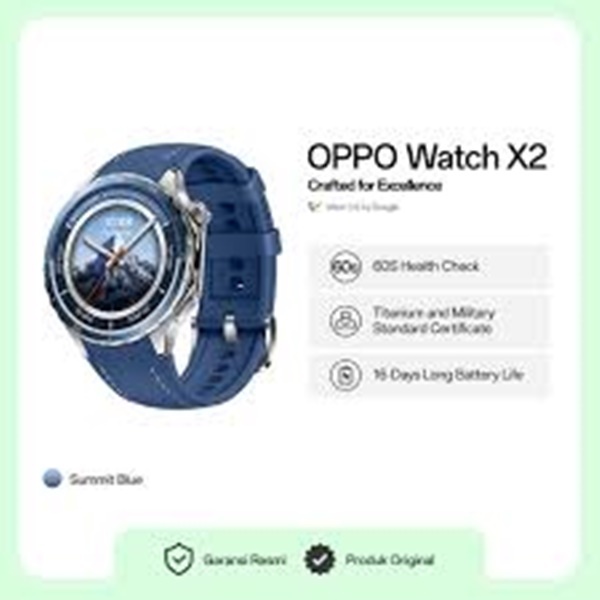 Smart Watch Oppo Watch X2 Garansi Resmi - Biru
