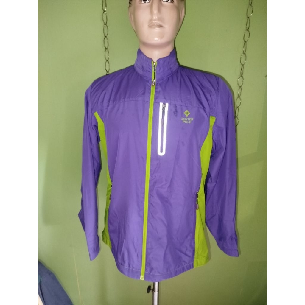 JAKET RUNNING OUTDOOR CENTER POLE TWO TONE LOGO REFLECTIVE