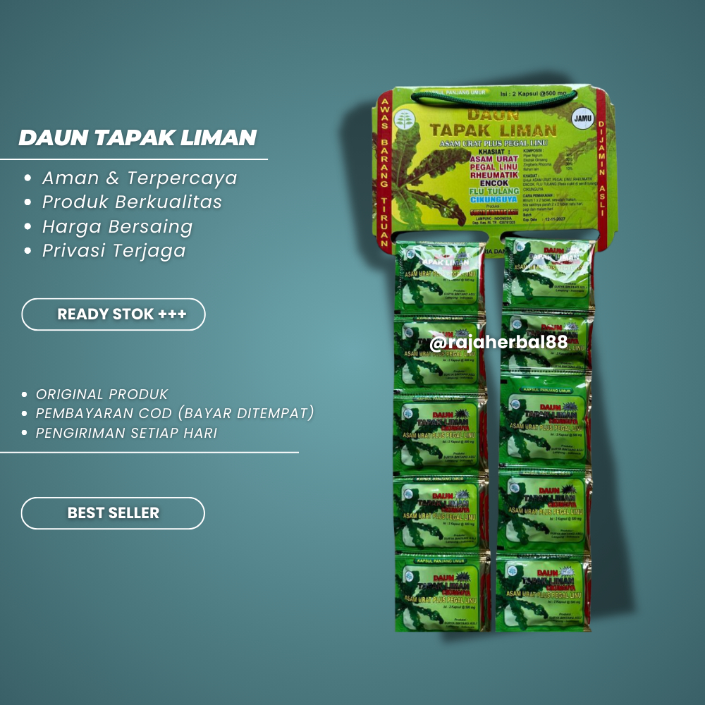 

Daun Tapak Liman Kapsul Renceng 20 Sachet Original