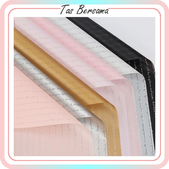 

(20 LEMBAR) Kertas Bunga Buket Cellophane Writing Flower Wrapping Paper KB6076