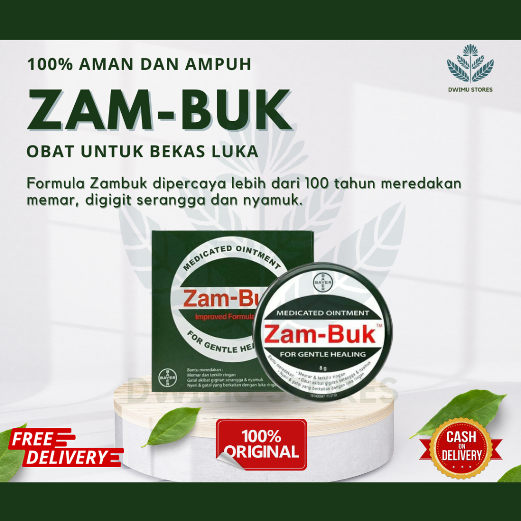 Zam Buk / Zambuk Original Asli Thailand 8gr 25gr – Salep Serbaguna Luka, Gatal, Nyeri Otot
