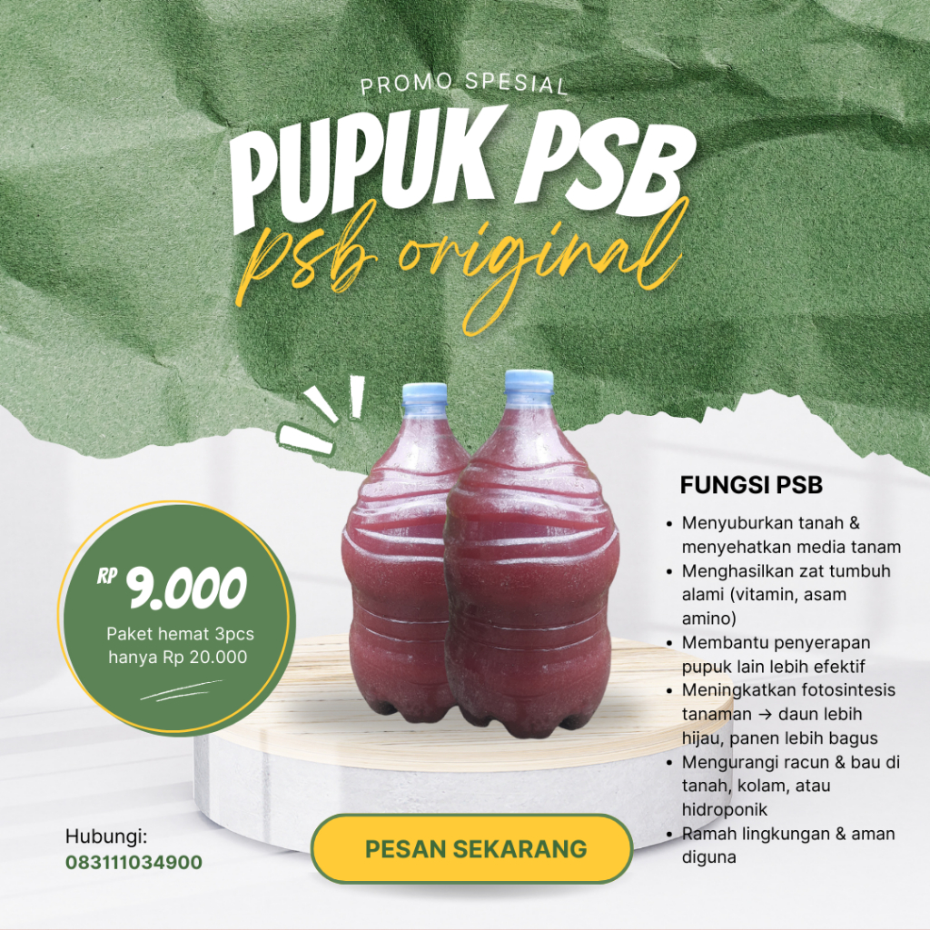 (COD) Pupuk PSB (Photosynthetic Bacteria)
