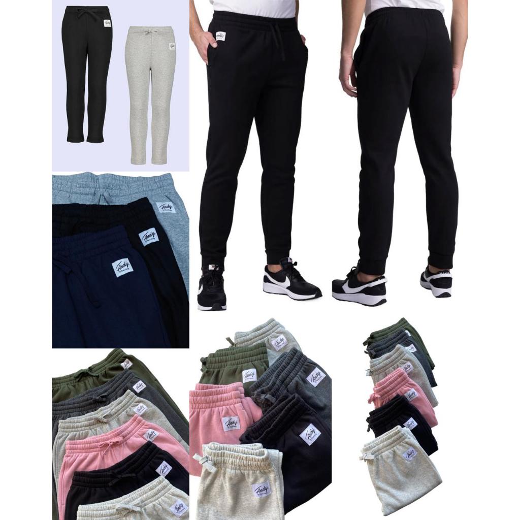 Celana Jogger & Training Bahan Fleece Unisex Andy by Frank Dandy - 8723