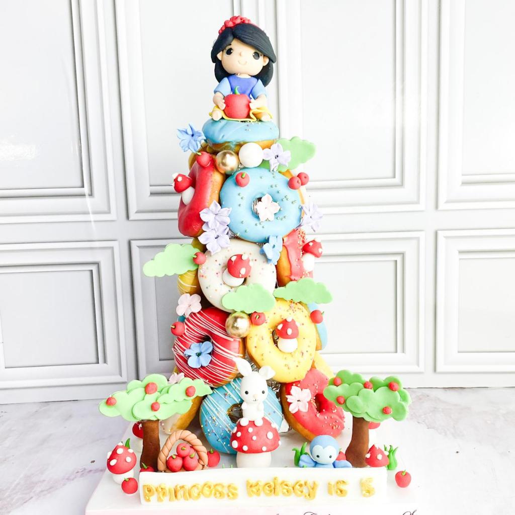 

Donat Tower/Donat Ulang Tahun/ Donat Tower Tema Snow white/Donat Birthday Jakarta