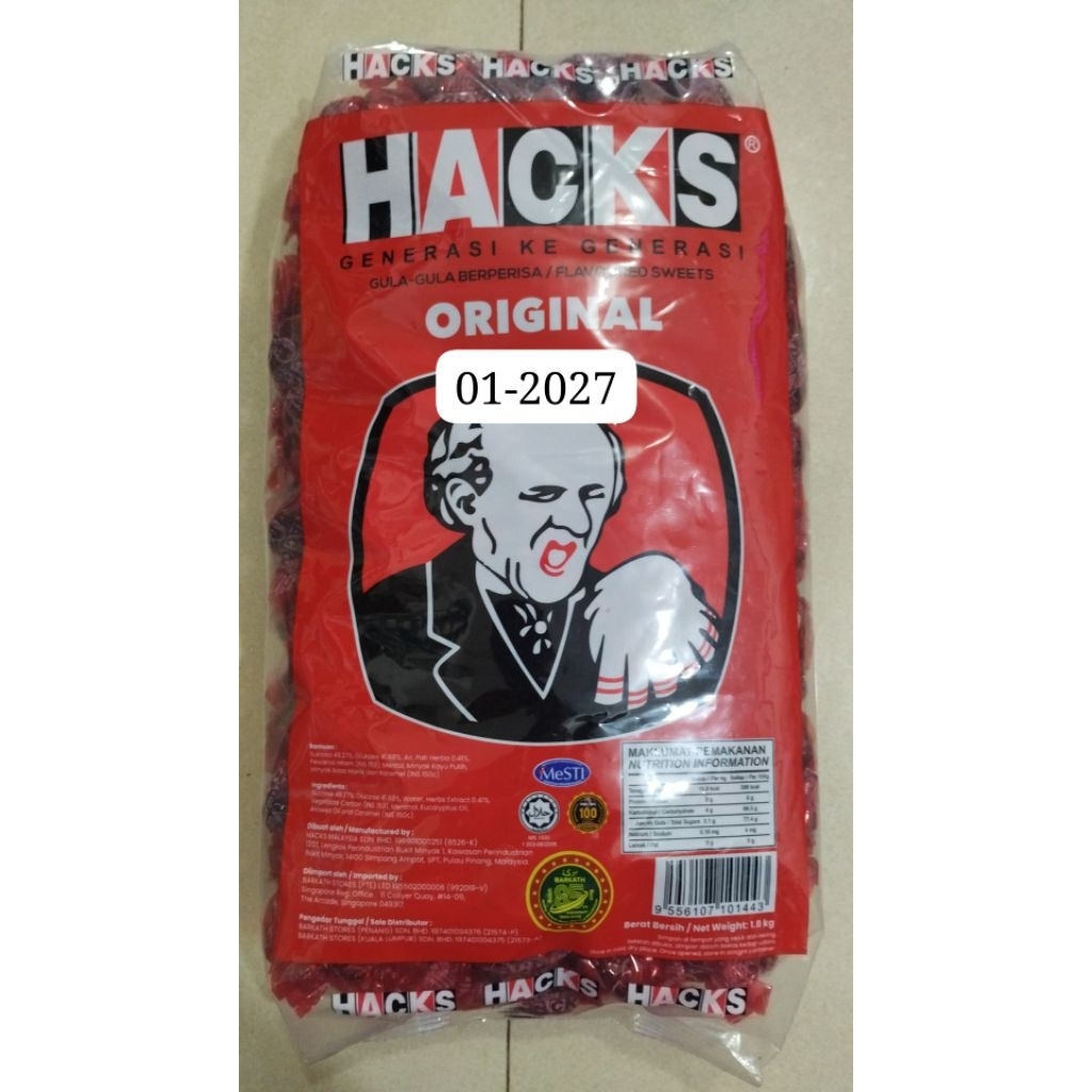 

Permen Hacks Malaysia 1,8kg Permen Herbal Pelega Tenggorokan