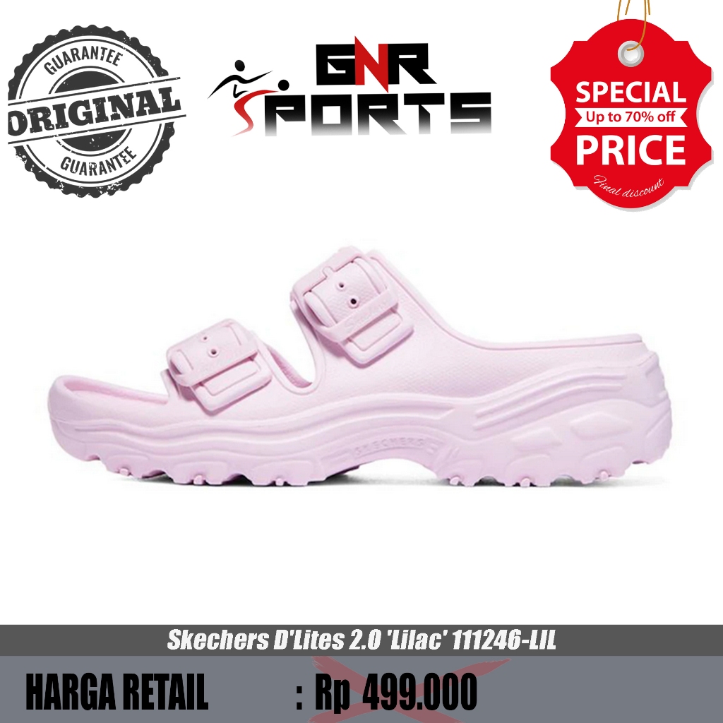 Sandal Skechers D'Lites 2.0 'Lilac' 111246-LIL Original 100%
