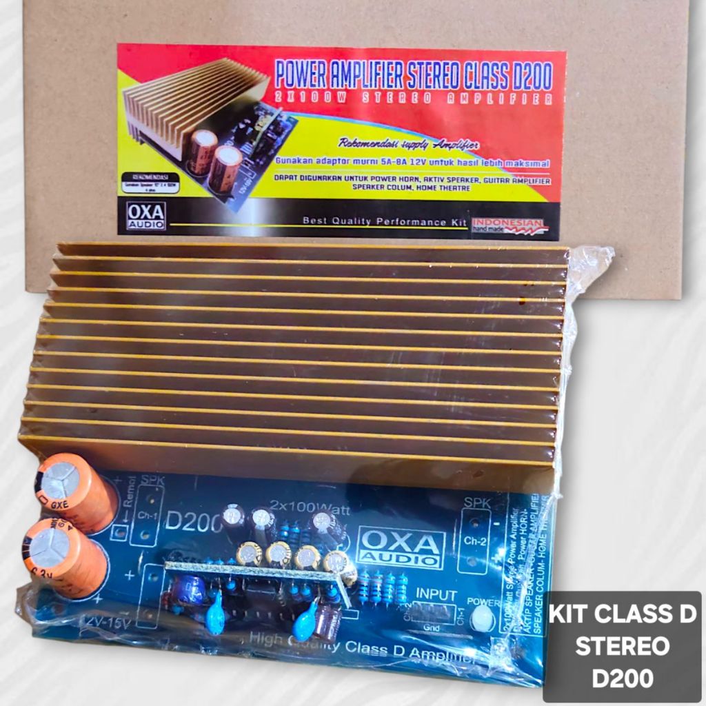 Kit Power Amplifier Stereo Class D200 / ClassD Class D 200 / DC 12V