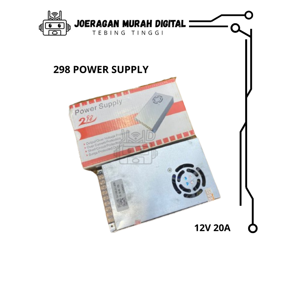 298 POWER SUPPLY 20AMPERE 12VOLT