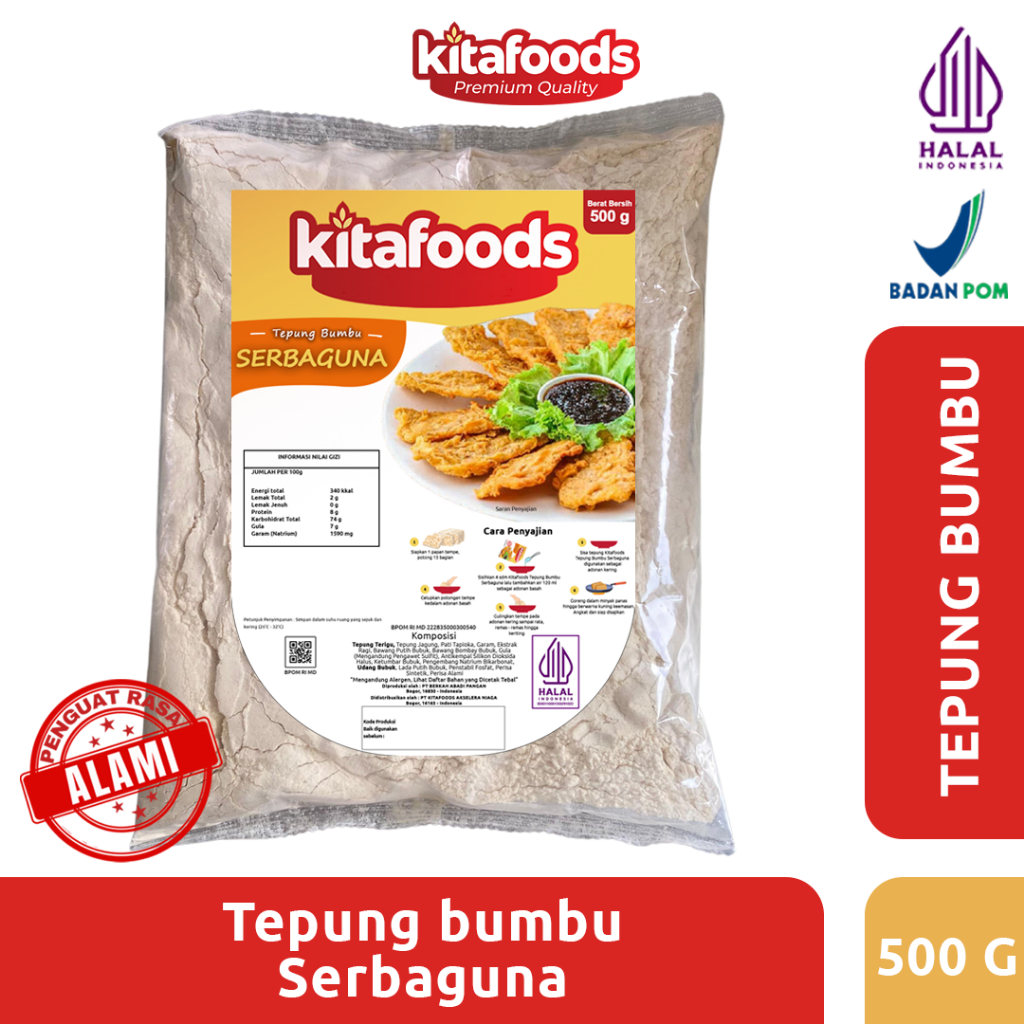 

Kitafoods - Tepung Bumbu Serbaguna 500 - Tanpa Penguat Rasa