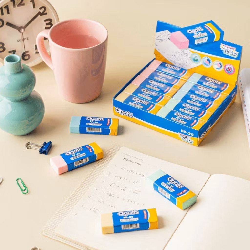 

penghapus/stip/eraser/agatis eraser eco pastel 20 s ukuran besar 1 pack isi 20 pcs