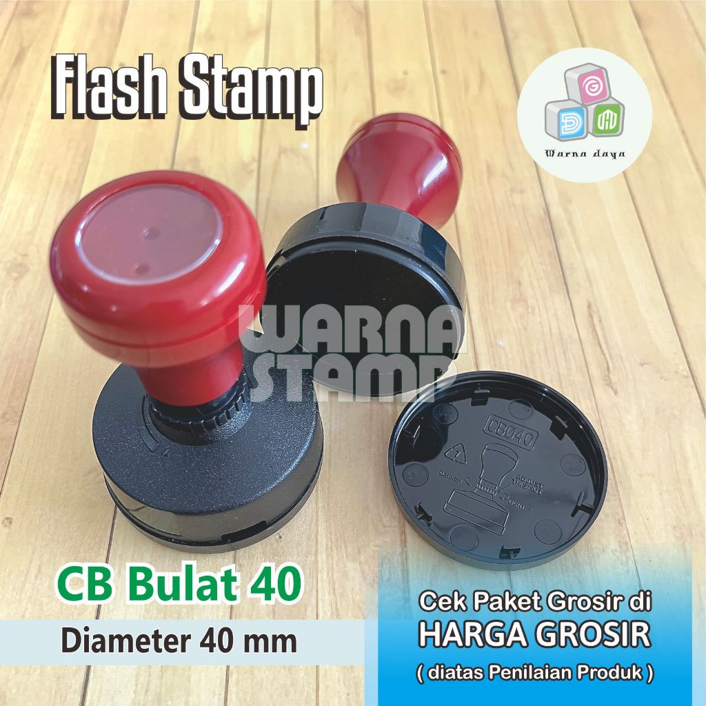 

Gagang Stempel Flash Bulat D 40 mm Paket Mulai 5 - 100 Biji / STEMPEL FLASH HANYA GAGANG SAJA