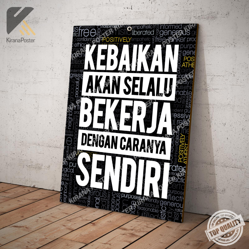 Hiasan dinding kata kata keren poster motivasi