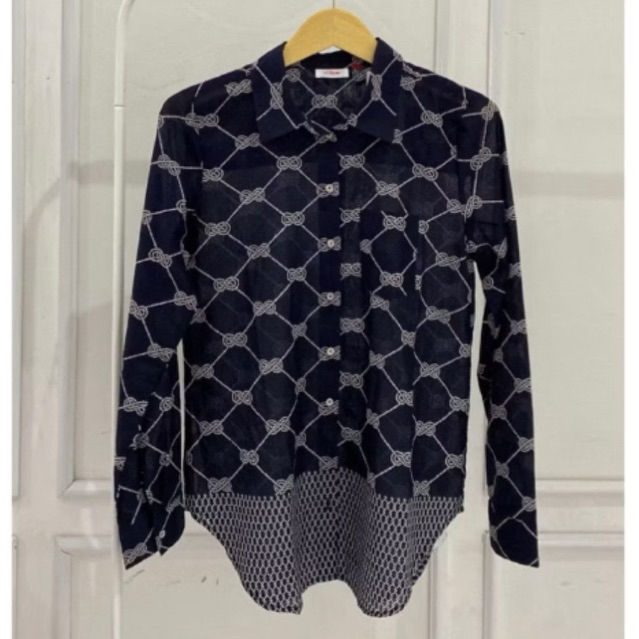 Kemeja navy s.Oliver original