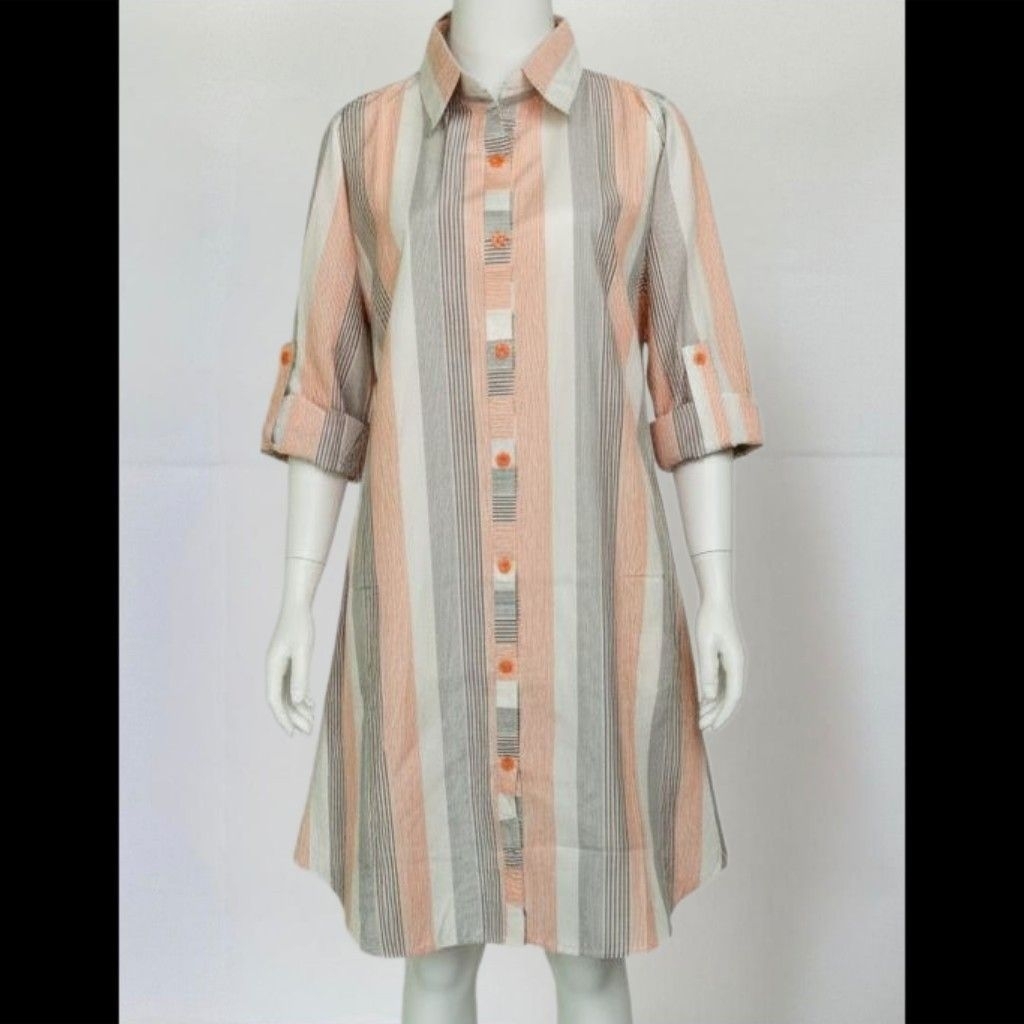 Tunik Wanita LD 110 Atasan Kekinian Motif Garis