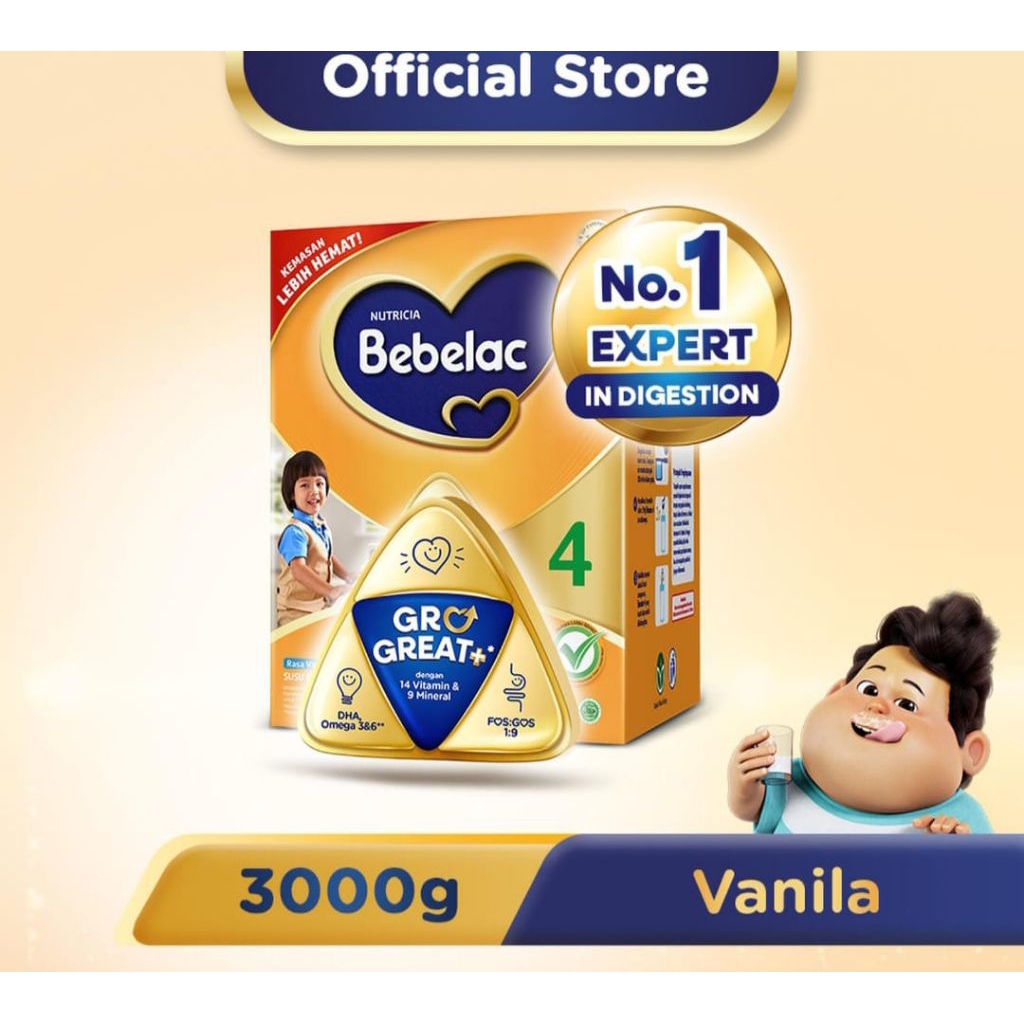 

BEBELAC 4 VANILA SUSU BUBUK 3000 GRAM