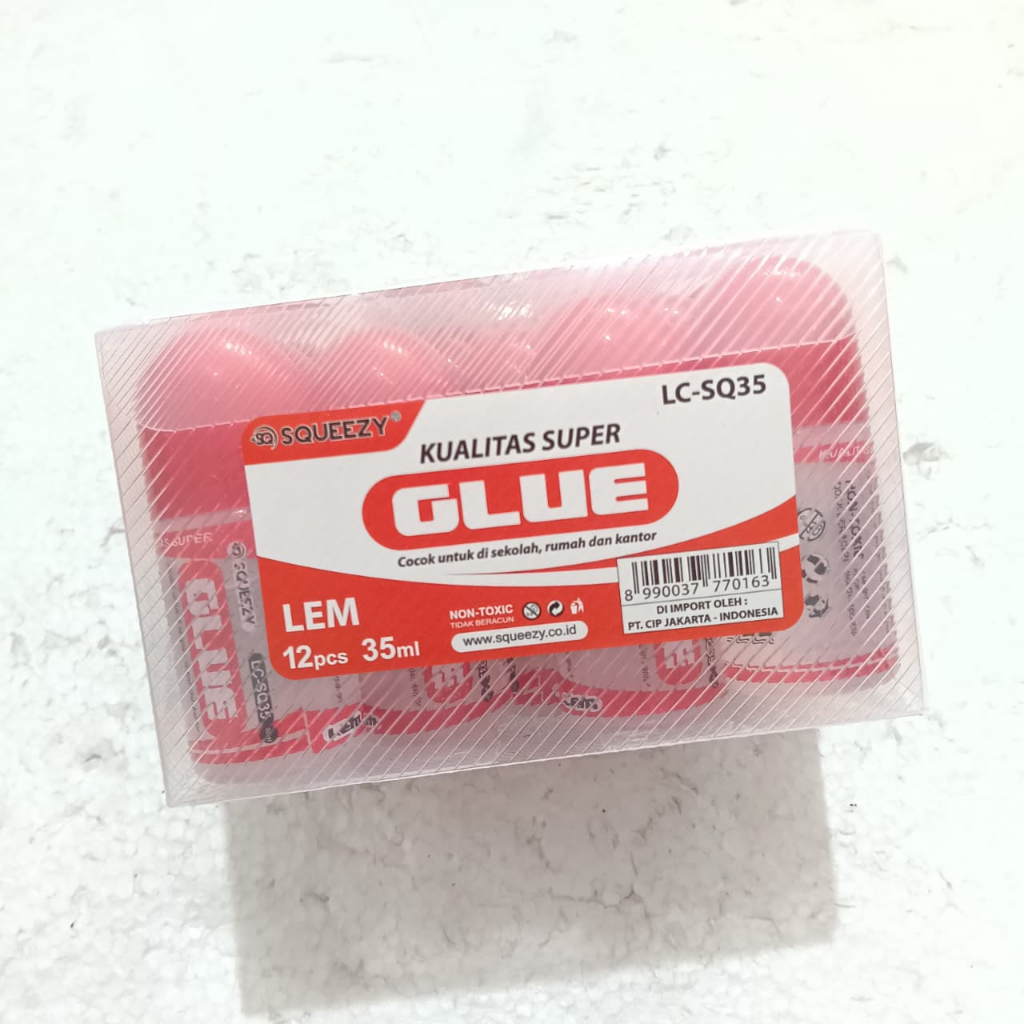 

1 Kotak Lem Cair Squeezy 35 ml (LC‑SQ35) - 12pcs