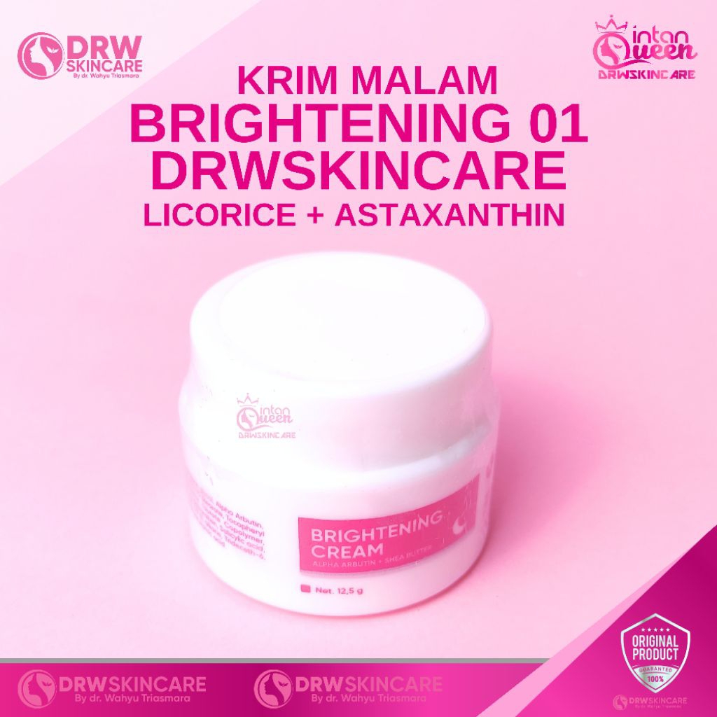 Drw Skincare Cream Malam Brightening Cream With Licorice Plus Astaxanthin Untuk Flek Hitam