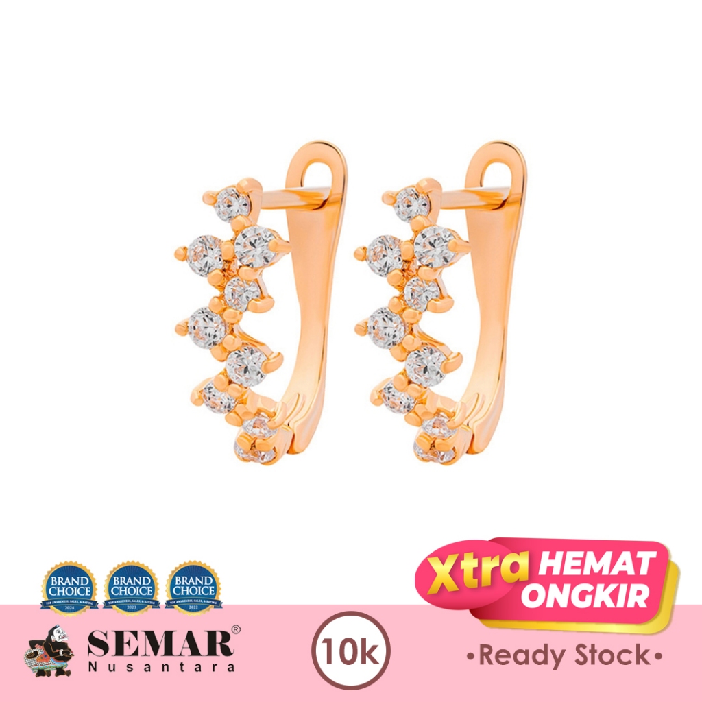 Anting Emas Jepit Electra Gold 10K Semar Nusantara