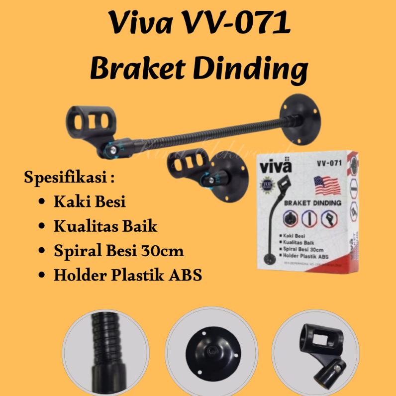 Viva Braket Dinding Stand Mic Cagak Microphone Dinding VV-071 App