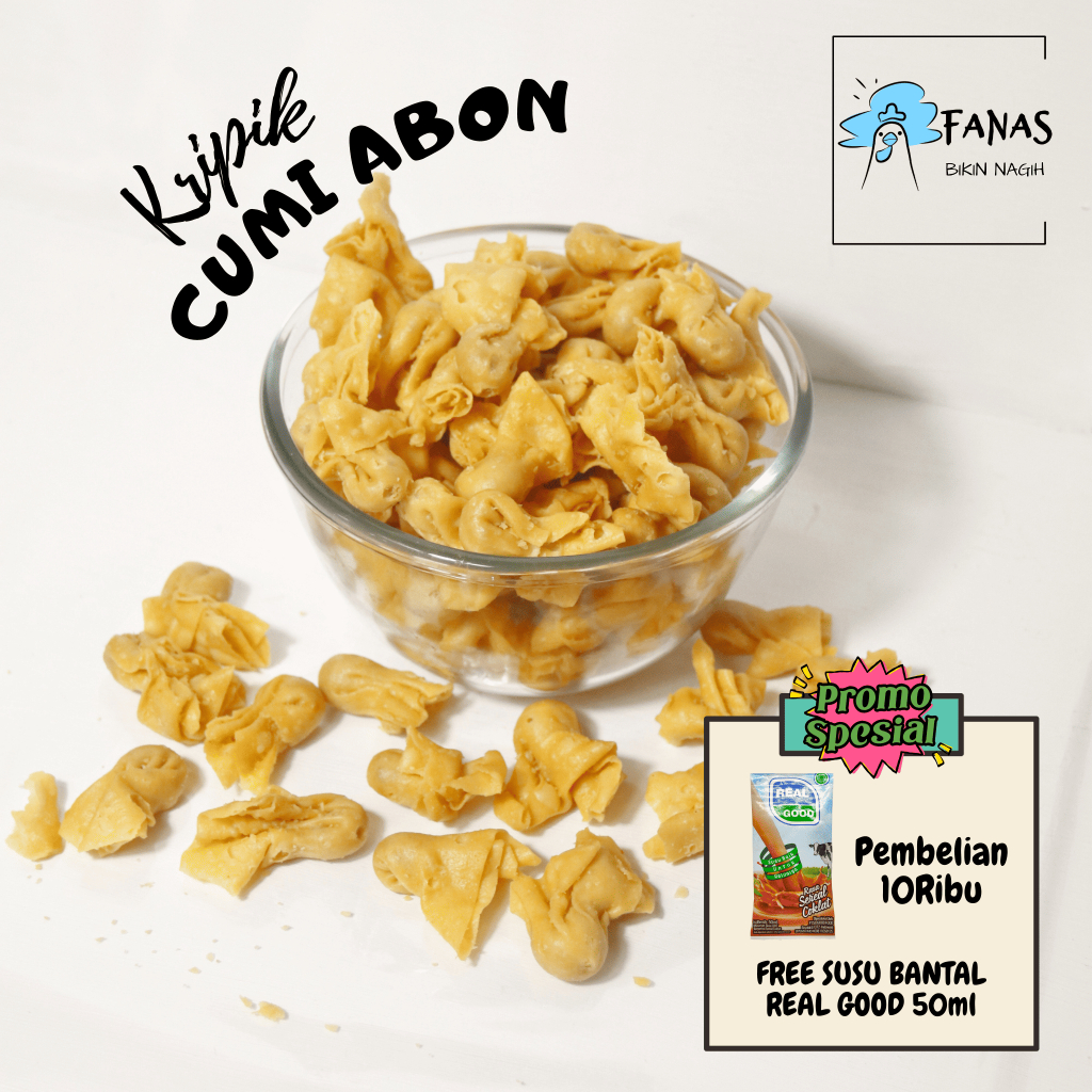 

Kripik Cumi Abon 100gr Rasa & Ori | Keripik Cumi Abon | Pastel Abon Kering | Pastel Kering Abon | Snack Pastel Kering | Jajan Pastel Kering | Fanas Snack