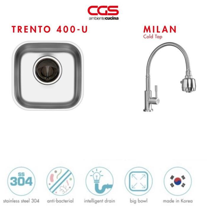 CGS PROMO PAKET SINK CGS TRENTO 400 U + KRAN AIR MILAN CGS