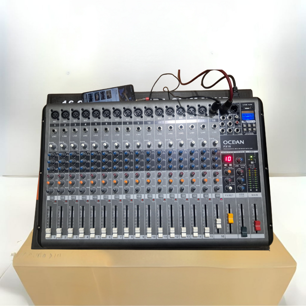 Mixer 16 Channel Audio Professional Kabel USB Support Speaker Import Original