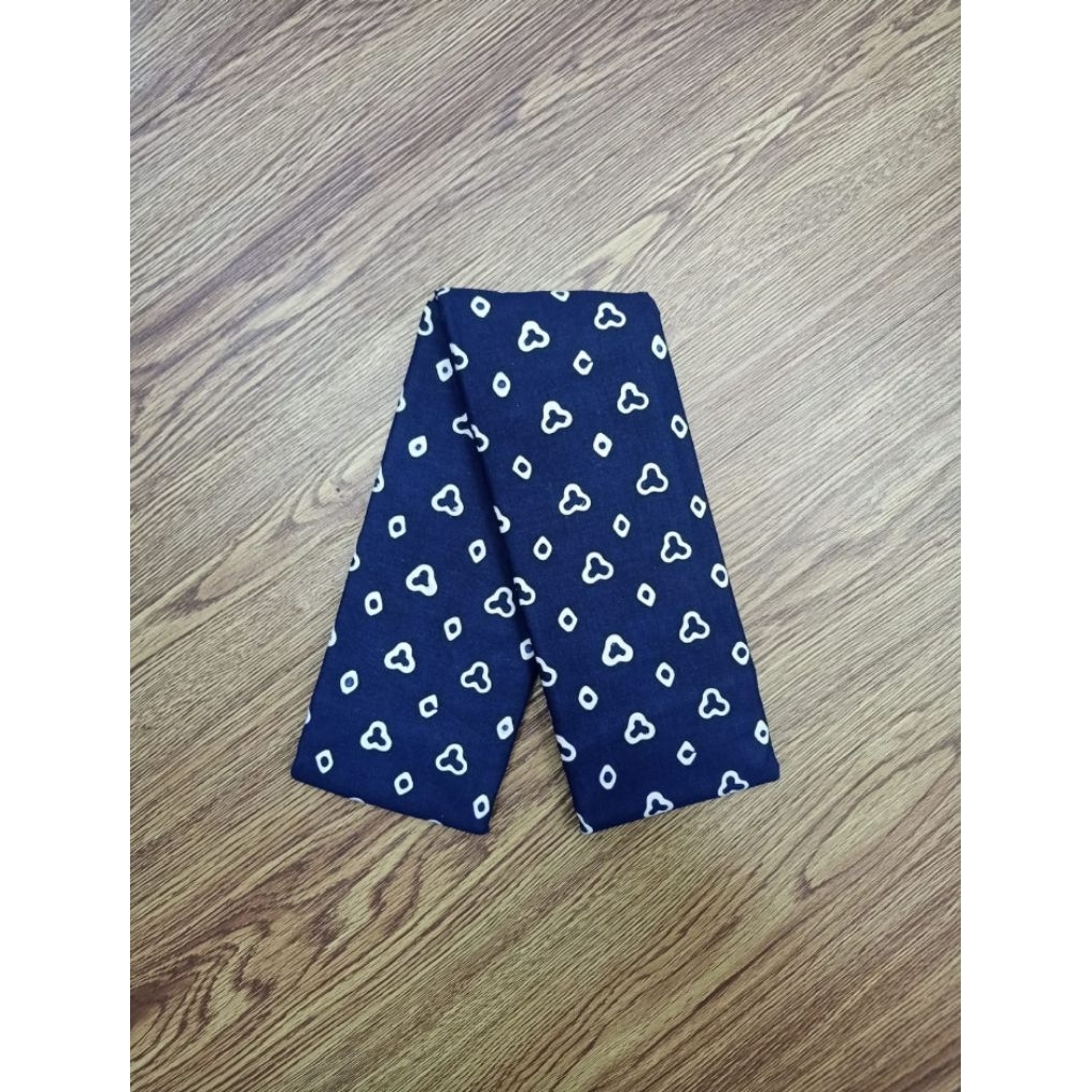 kain Batik Garutan Cap asli motif jumputan biru- Batik motif jumputan