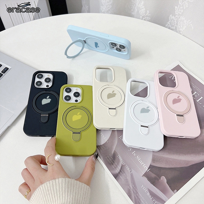 ERACASE Casing Case Magsafe Stand Ring Designed With Stiker Logo Compatible For Iphone 11 12 13 14 1
