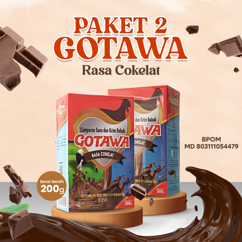 

Paket 2 Gotawa Susu Kambing Etawa Bubuk Asam Urat Dan Kolesterol Batuk Kesemutan Rasa Coklat Bpom