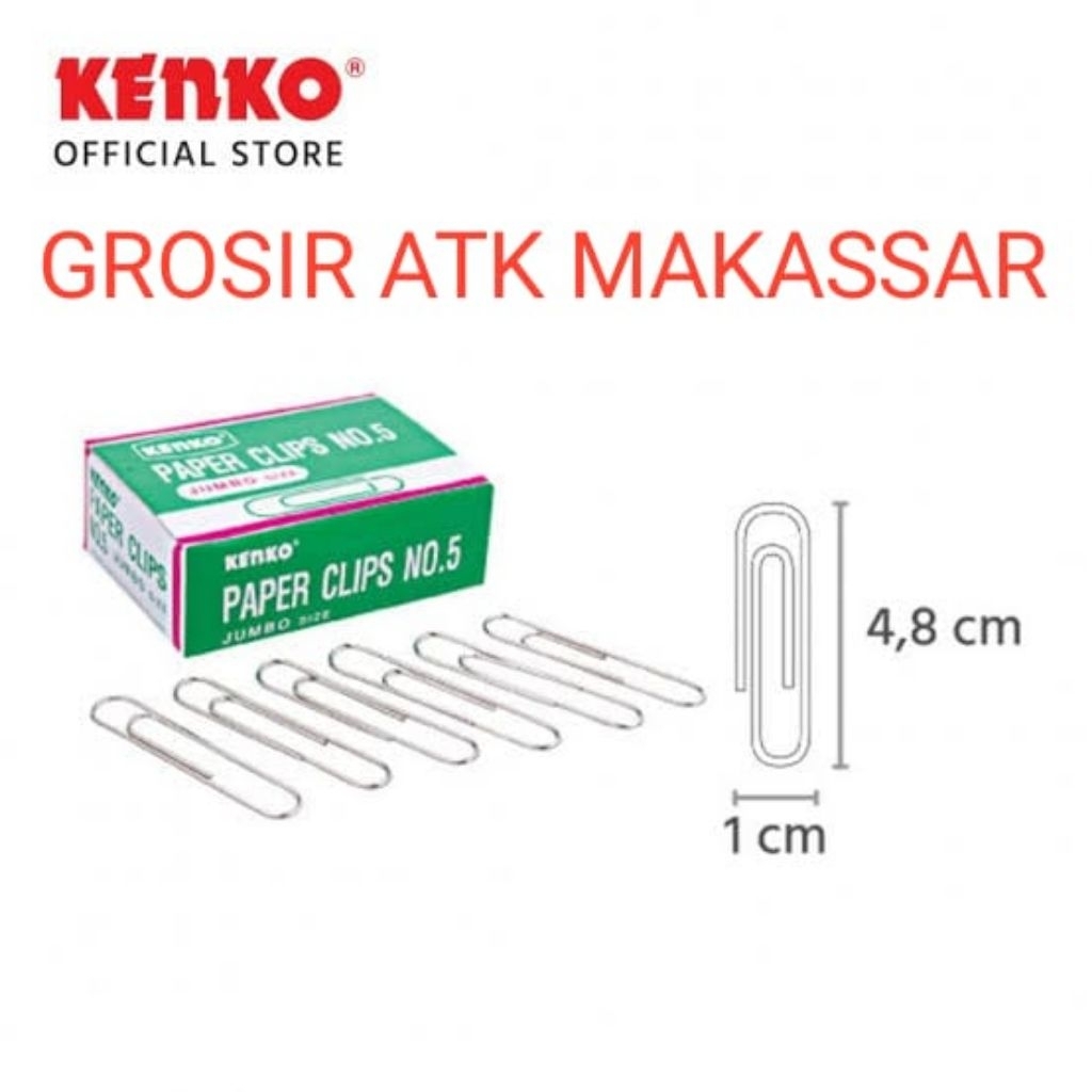 

[PCS] PAPER CLIPS NO.5 JUMBO KENKO / TRIGONAL CLIP PAPER CLIP NO5 / PENJEPIT KERTAS NO 5 JUMBO KENKO