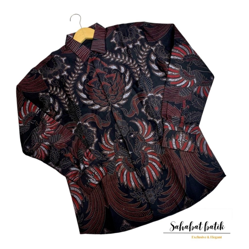 kemeja batik pria slimfit elegant bahan doby